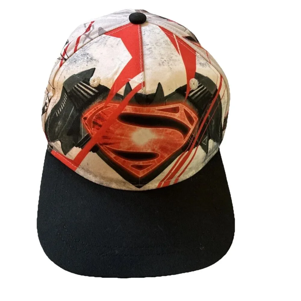Youth Batman Vs Superman Dawn Of Justice SnapBack Hat VTG Cap Dc Comic OSFM